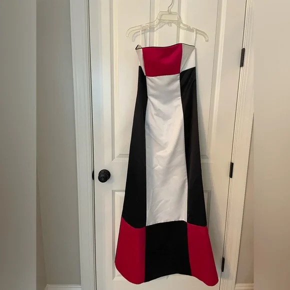 strapless open back dress Hot Pink Ruffle Day Dress main image 1